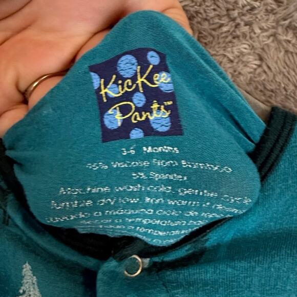 Kickee Pants 3-6 Months Bamboo Romper Sleeper One Piece Outfit Bum Flap Baby Boy - Picture 6 of 6